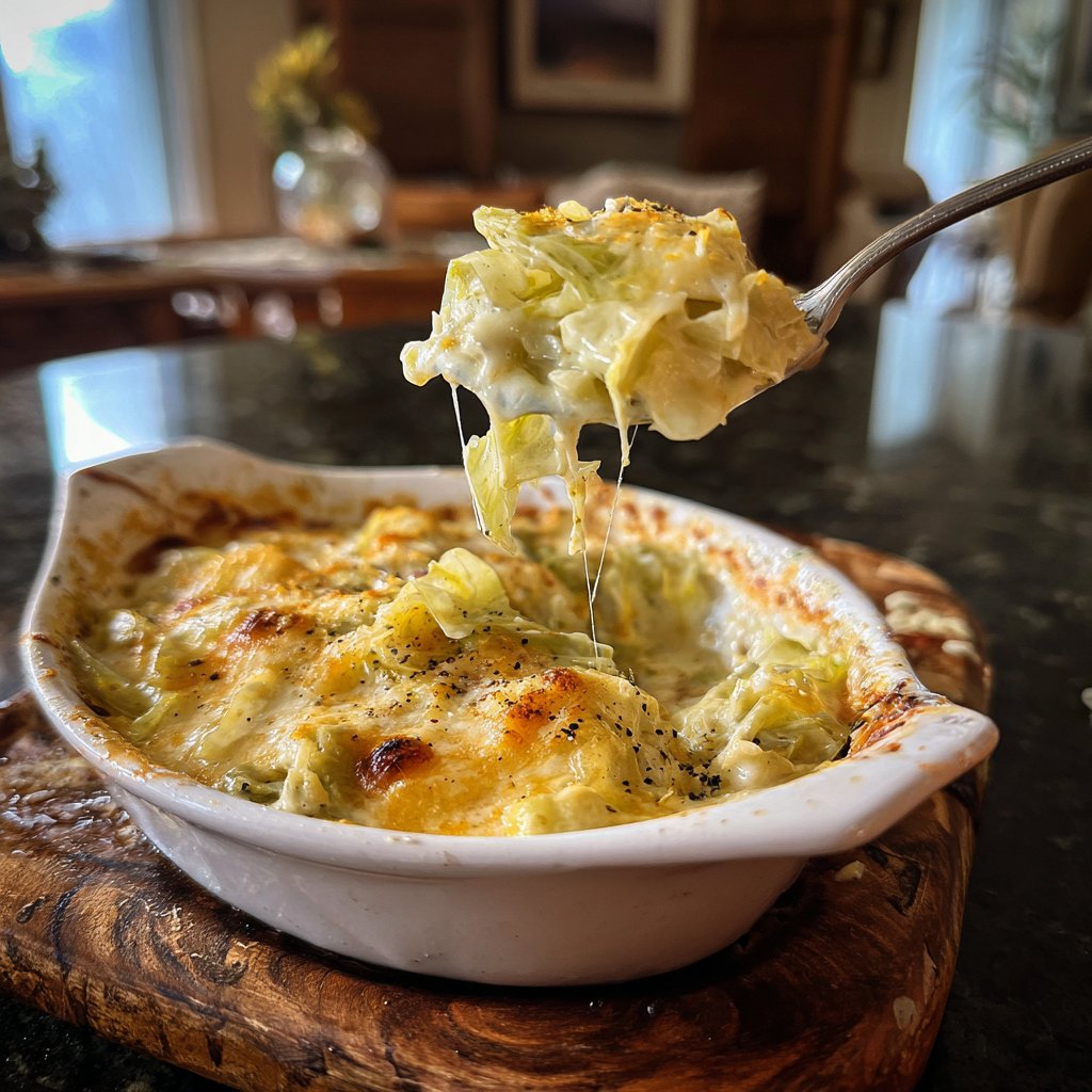 Creamy Cabbage and Cheddar Side Dish