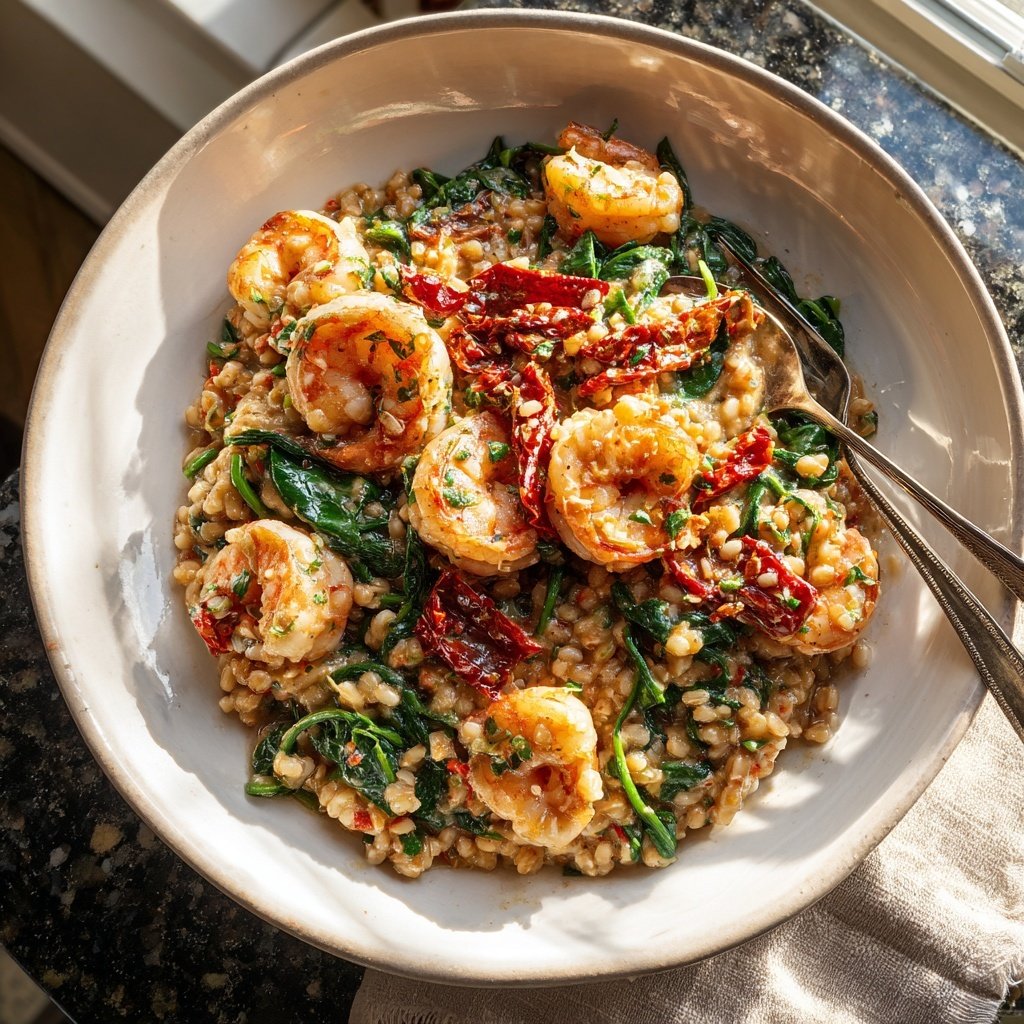 Shrimp Tuscana with Whole Wheat