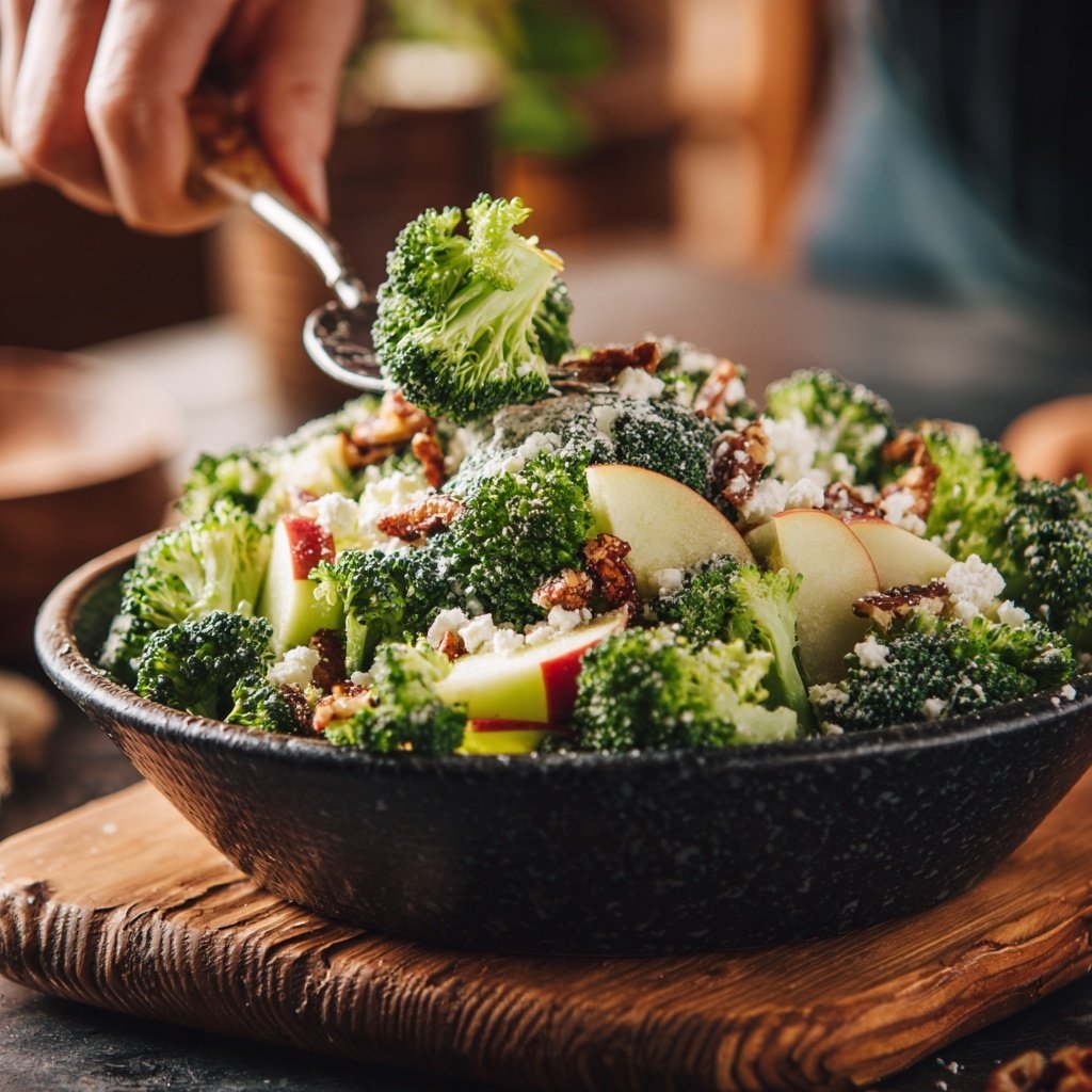 Broccoli Apple Salad with Cheese